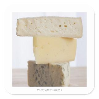 Stack of cheese square sticker