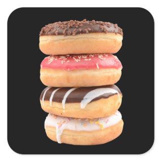 Stack of Donuts Square Sticker