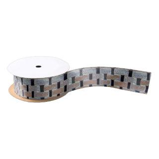 Stacked Brick Wall Pattern   Satin Ribbon