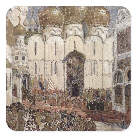 Stage design for Boris Godunov Square Sticker