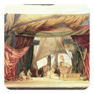Stage model for the opera 'Tristan and Isolde' Square Sticker