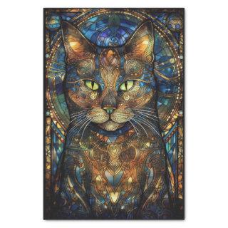 Stained Glass Cat 2 Tissue Paper