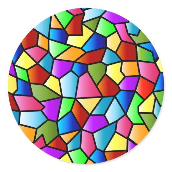 Stained Glass Circle Sticker