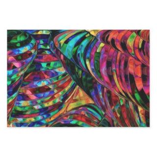 Stained Glass in Jewel Tones Abstract Art  Sheets