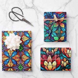 Stained Glass Vibrant Designs  Sheets