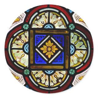 Stained Glass Window Classic Round Sticker