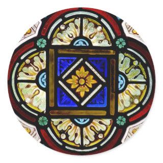 Stained Glass Window Classic Round Sticker