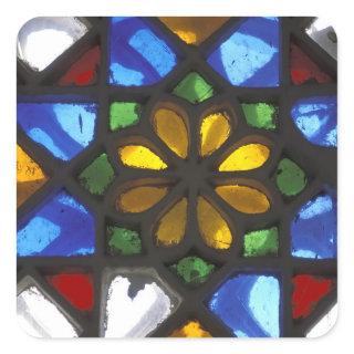 Stained glass window inside the National Square Sticker