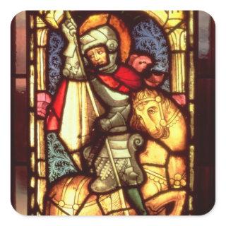 Stained Glass Window Square Sticker