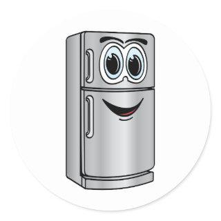 Stainless Steel Refrigerator Cartoon Classic Round Sticker