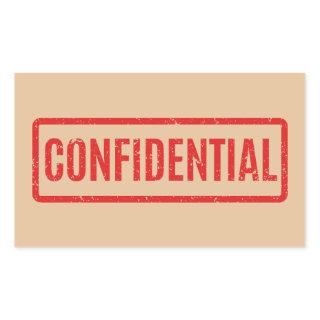 Stamped Confidential Rectangular Sticker