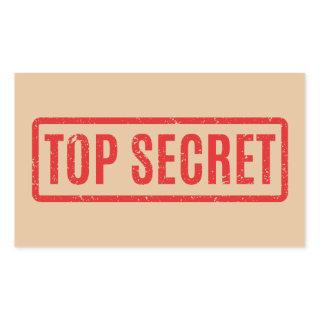 Stamped Top Secret Rectangular Sticker