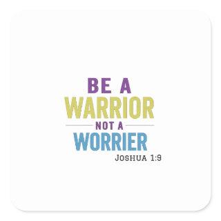 Stand Tall Against Life's Challenges Daily Square Sticker