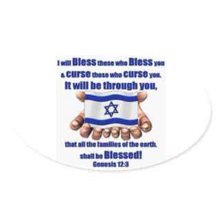Stand with Israel Oval Sticker
