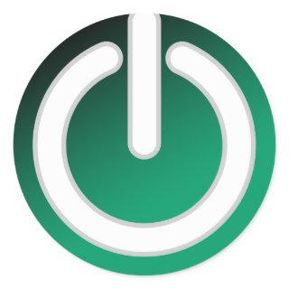 Standby On/Off Power Switch Classic Round Sticker