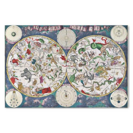 Star chart tissue paper