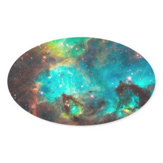 Star Cluster NGC 2074 Oval Sticker