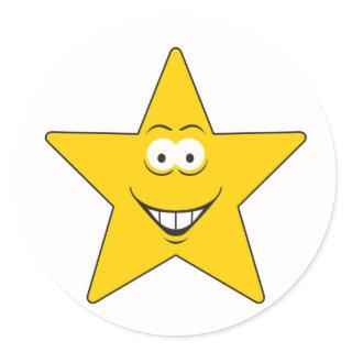 Star Face Classic Round Sticker