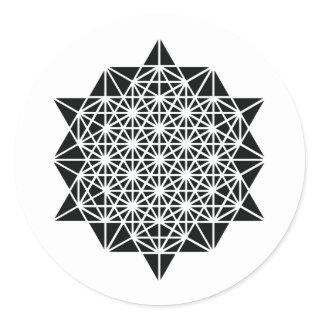 Star of Creation Space Time Mandala Classic Round Sticker
