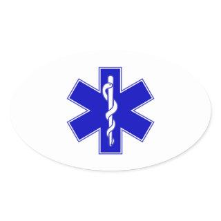 Star of Life Oval Sticker