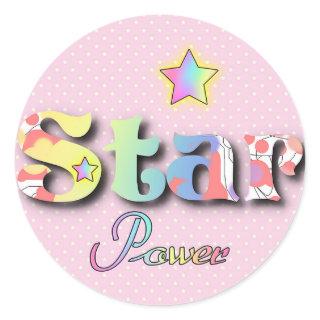 STAR POWER  CLASSIC ROUND STICKER