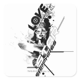 Star Sapphire Graphic 9 Square Sticker