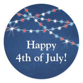 Star String Lights 4th of July Stickers
