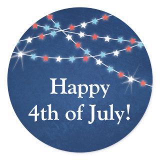 Star String Lights 4th of July Stickers