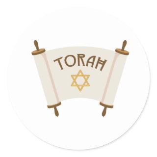 Star Torah Classic Round Sticker