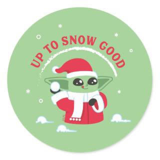 Star Wars Grogu Up To Snow Good Classic Round Sticker