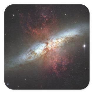 Starburst galaxy, Messier 82 Square Sticker