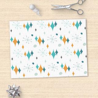 Starburst Mid Century Modern Pattern Tissue Paper