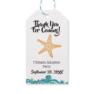 Starfish Adoption Party Thank You Favor Gift Tags