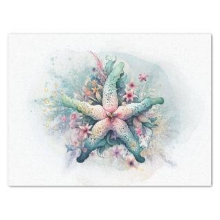 Starfish Floral Watercolor Tissue Paper