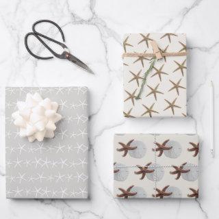 Starfish Pattern Gray Beige All Occasion  Sheets