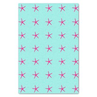 Starfish Patterns Pink Teal Blue Custom Birthdays  Tissue Paper
