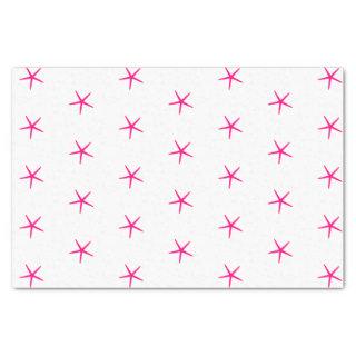 Starfish Patterns Pink White Beach Nautical 2022 Tissue Paper