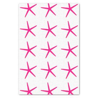 Starfish Patterns Pink White Beach Nautical Cute Tissue Paper