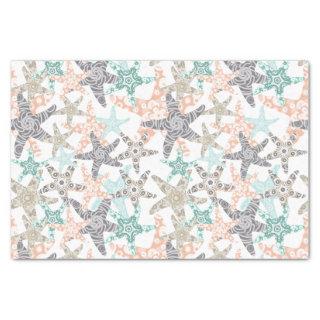 Starfish Seamless Pattern Tissue Paper