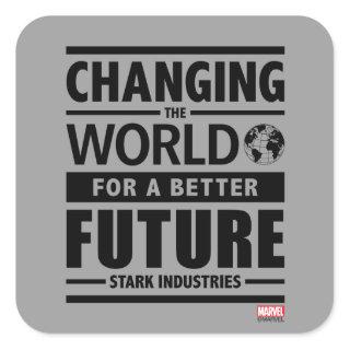 Stark Industries Changing The World Square Sticker