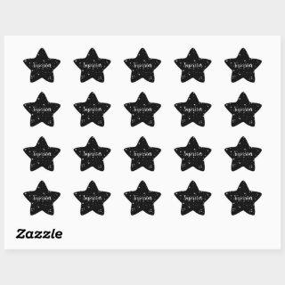 Starlight Sparkles Black and White Stars Star Sticker