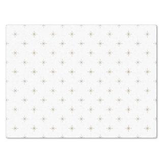 Starry Elegance White and Gold Stars Tissue Paper