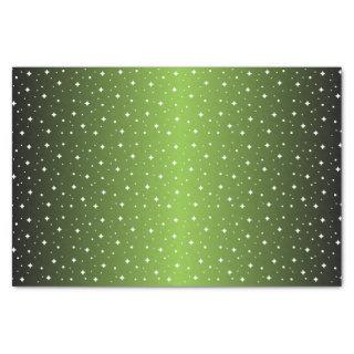 Starry Night in Shiny Lime Green Tissue Paper