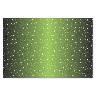 Starry Night in Shiny Lime Green Tissue Paper