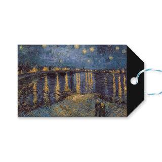 Starry Night Over Rhone River by Vincent Van Gogh Gift Tags