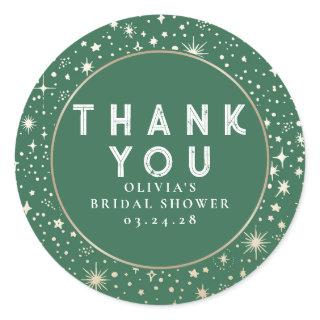 Starry Night Sky Celestial Thank You Classic Round Sticker