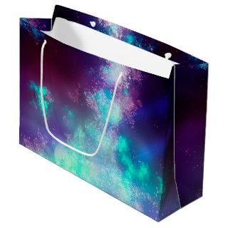 Starry Night Sky Neon Lights Birthday Gift Bag