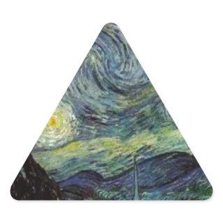 Starry Night - van Gogh Triangle Sticker