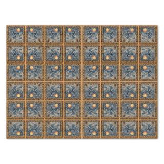 Starry Night Witch with Square Fall Border Tissue Paper