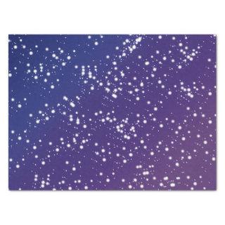 Starry Purple and Blue Night Sky with Stars Tissue Paper
